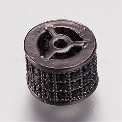 Perline zirconi micro pave  in ottone&nbsp;ZIRC-F050-45