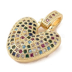 Pendentifs avec zircon cubiques à micro-pavés en laiton&nbsp;ZIRC-P121-01G-V