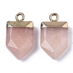 Natürliche rosa Aventurin spitze Anhänger&nbsp;G-N326-34J