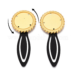 Fassungen für Lesezeichen-Cabochons aus Legierung und Eisen&nbsp;PALLOY-N184-09G