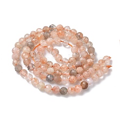 Natürliche sunstone Perlen Stränge&nbsp;G-L651-C05-4mm