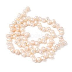 Fili di perle di perle d'acqua dolce coltivate naturali&nbsp;PEAR-I007-04A-02C