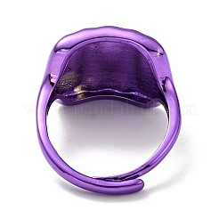 Chevalière rectangle en laiton réglable pour femme&nbsp;RJEW-G254-01B