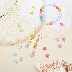240 Stück 6 Farben transparent gespritzte Glasperlen&nbsp;GLAA-FH0001-28