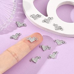 Verbindungsanhänger mit Mikropavé aus Messing mit durchsichtigen Zirkonia-Steinen&nbsp;XGRQ3P860-597P
