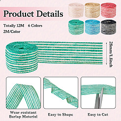 12 m Sackleinenband in zwei Farben&nbsp;OCOR-TA0002-50