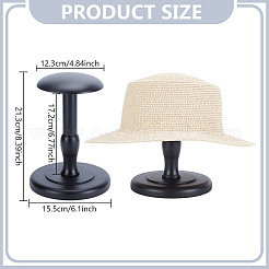 Porte-chapeaux en forme de dôme en bois&nbsp;ODIS-WH0086-074