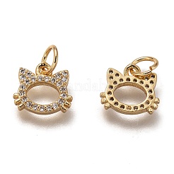 Ciondoli in ottone zirconi chiari micro pavé&nbsp;ZIRC-B002-55G