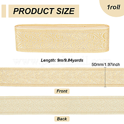 Blumenbänder aus Polyester-Jacquard&nbsp;SRIB-WH0011-167C