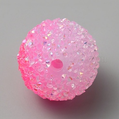 Perles en acrylique mat&nbsp;LS-MACR-WH0007-91G