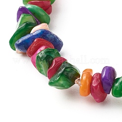 Natürlich gefärbte Chip Shell Perlen Stretch Armbänder&nbsp;BJEW-JB06395-02