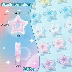 50 Stück transparente Acrylperlen&nbsp;SACR-CJ0001-65