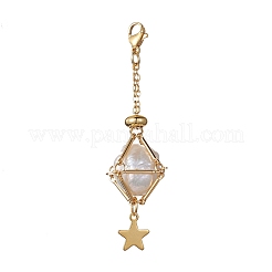 Bolsa de macramé de latón&nbsp;HJEW-JM01287