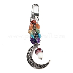 (Vente de clôture défectueuse: accessoires jaunissants) décoration de pendentif en alliage de lune creuse&nbsp;HJEW-XCP0001-21
