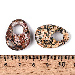 Natürlicher Leopardenfell-Jaspis-Anhänger mit großem Loch&nbsp;G-N348-06A-02