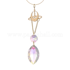 Attrape-soleil en laiton et cristal&nbsp;HJEW-G018-04C-G