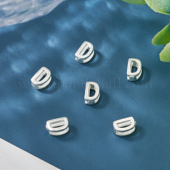 6 pièce de 925 perles initiales creuses en argent sterling&nbsp;STER-TA0001-53D