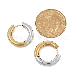 Boucles d'oreilles créoles bicolores en acier inoxydable 201&nbsp;EJEW-Q002-01G-06