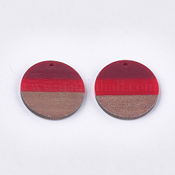 Pendentifs tricolores en résine et bois de noyer&nbsp;RESI-S358-78