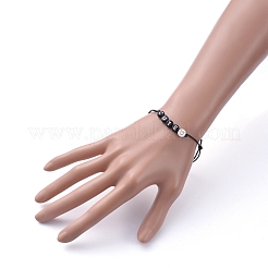 Bracciali in cordoncino cerato regolabile in poliestere&nbsp;BJEW-JB05294-04