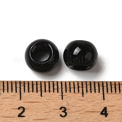 Cuentas de ágata negra de imitación de vidrio (teñidas y calentadas)&nbsp;JX491A