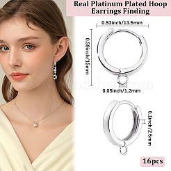 16 pièces de boucles d'oreilles en laiton&nbsp;KK-BBC0024-41P