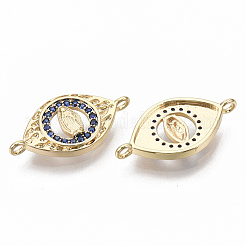 Véritable micro-pavé en laiton plaqué 18k or véritable maillons en zircone cubique transparente&nbsp;KK-R126-032-NF