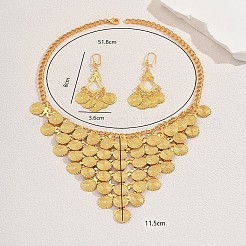 Legierung Münze Quaste Ohrringe & Halsketten Sets für Frauen&nbsp;YU2332