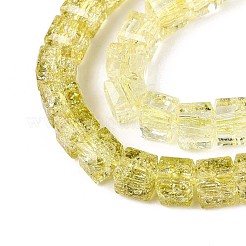 Brins de perles de verre transparentes craquelées&nbsp;GLAA-N062-6mm-05
