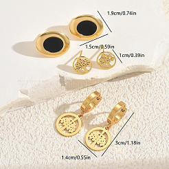 3 Paar Ohrstecker- und Creolen-Sets aus Edelstahl&nbsp;DQ8083