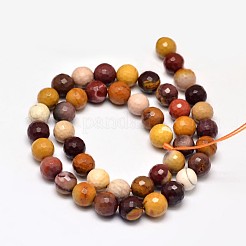 Sfaccettato Mookaite naturale rotonde fili di perline&nbsp;G-F266-16-8mm