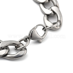 Catene a maglie in acciaio inox 304 bracciali&nbsp;BJEW-C082-02B-AS
