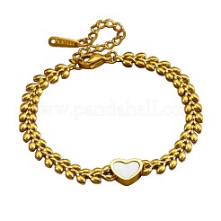 Bracelets en acier inoxydable 304 et nacre naturelle&nbsp;WG3EE75-01