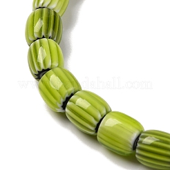 Colliers de perles chevron en fil de verre filé à la main&nbsp;LAMP-K041-01B-26
