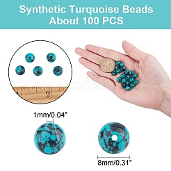 Perline turchese sintetico filo&nbsp;TURQ-AR0001-04