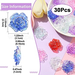 30 Stück transparente und UV-beschichtete Acrylperlen&nbsp;MACR-YW0003-97