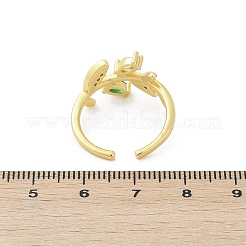 Bagues de manchette en laiton micro pavé de zircone cubique pour femmes&nbsp;RJEW-S400-05G