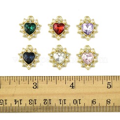 6 x 6-farbiger Acryl-Strass-Anhänger&nbsp;FIND-FS0001-38