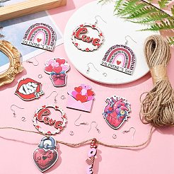 Kit de décoration de pendentif/boucle d'oreille pour la saint-valentin&nbsp;DIY-FS0005-42