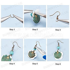 202 kit para hacer pendientes estilo océano retro de diy&nbsp;DIY-SC0014-91
