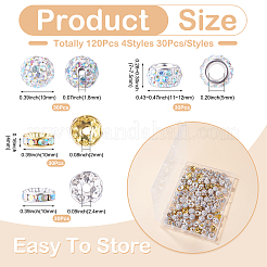 60 pièce de 2 styles en pâte polymère avec perles strass&nbsp;DIY-TA0016-14