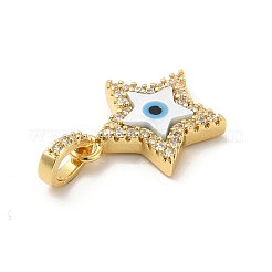 Pendentifs avec zircon cubiques à micro-pavés en laiton&nbsp;KK-C009-02A