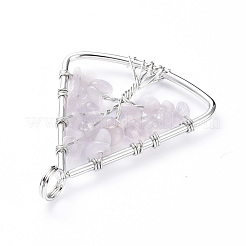 Pendentifs en laiton plaqué durable&nbsp;KK-D531-02P-01