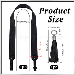 1 poignée de sac en cuir PU&nbsp;DIY-PH0017-48B