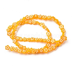 Millefiori a mano fili di perline di vetro&nbsp;LAMP-J035-6mm-08
