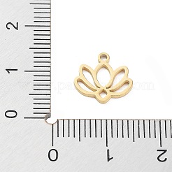 Breloques en forme de fleur de lotus en acier inoxydable 304&nbsp;X-STAS-Z054-02G