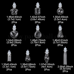 20 pz 10 stili di pendenti per bottiglie dei desideri in vetro trasparente&nbsp;GLAA-FS0002-19