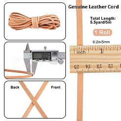 Cordón plano de piel de vacuno&nbsp;WL-GF0001-09D-03
