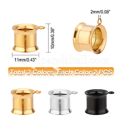 6 pieza de 3 colores de acero inoxidable 316&nbsp;STAS-UN0034-11C