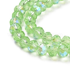 Chapelets de perles en verre électroplaqué&nbsp;EGLA-A034-T8mm-L17